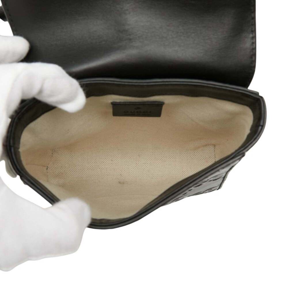 GUCCI Black Leather Fanny Pack - Picture 9 of 12